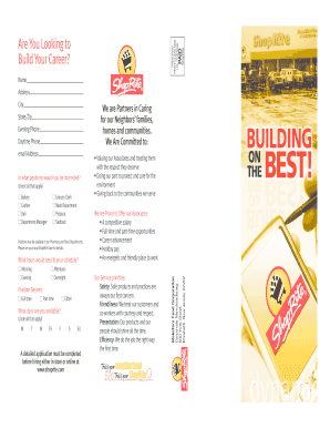 ShopRite Employment Application