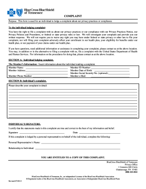 Healthcare Privacy Complaint Form