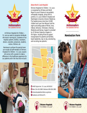 Shriners Hospitals for Children - St. Louis Nomination Form