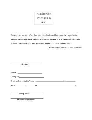 Notary Signature Stamp Request Form