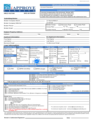 Wholesale Loan Submission Form