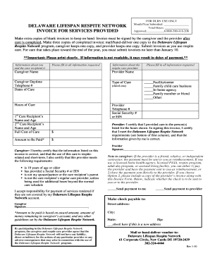 Catering invoice - Lifespan Respite Invoice Form Current