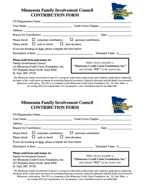 Minnesota Family Involvement Council Contribution Form