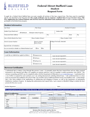 Federal Direct Stafford Loan Request Form