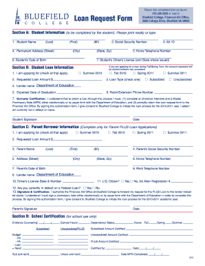 Loan Request Form