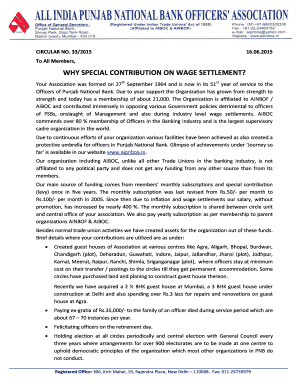 Special Contribution Authorization Form