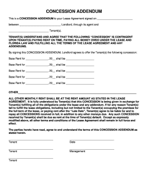 Lease Concession Addendum
