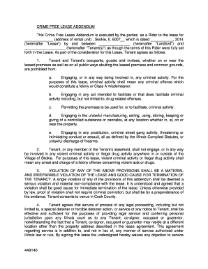 Crime Free Lease Addendum