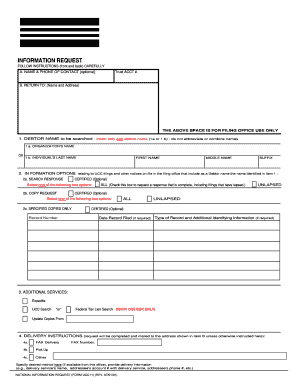 UCC Information Request Form
