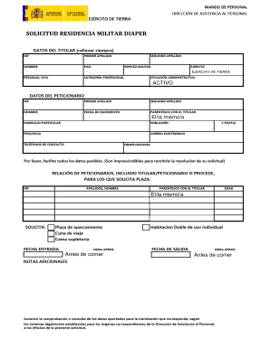 Solicitud Residencia Militar