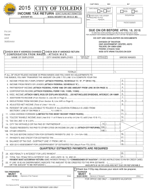 Toledo Income Tax Return