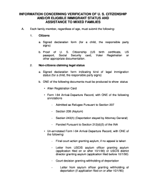 US Citizenship Verification Form