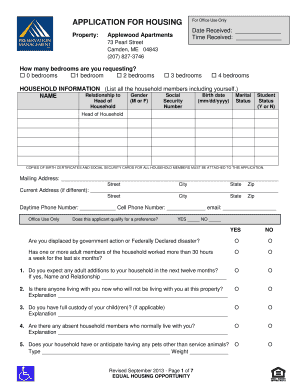 Application for Housing