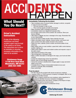 Driver's Accident Report Form