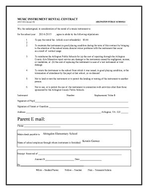 Music Instrument Rental Contract