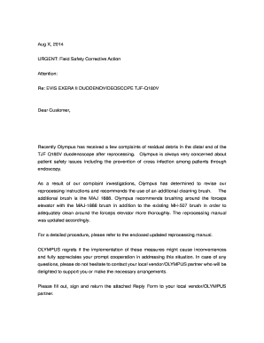 Field Safety Corrective Action Notice