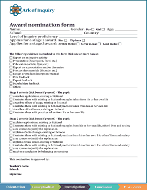 Award Nomination Form
