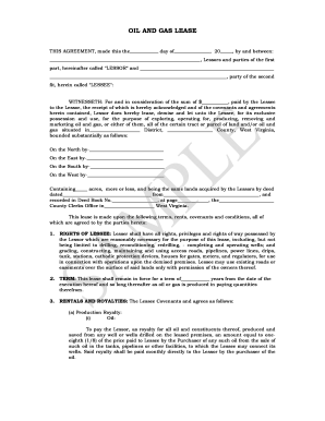 Oil and Gas Lease Agreement