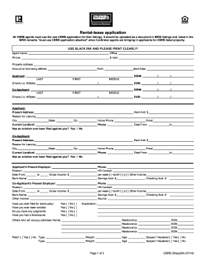 CBRB Rental Lease Application