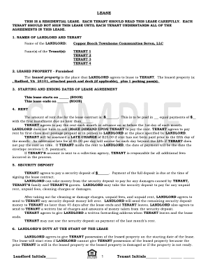 Residential Lease Agreement