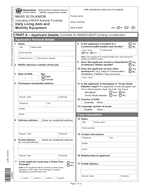 Medical Aids Subsidy Scheme Application Form
