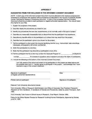 Informed Consent Document Template