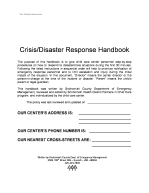 Crisis Disaster Response Handbook