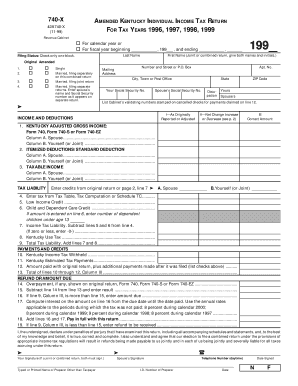 Kentucky Amended Individual Income Tax Return