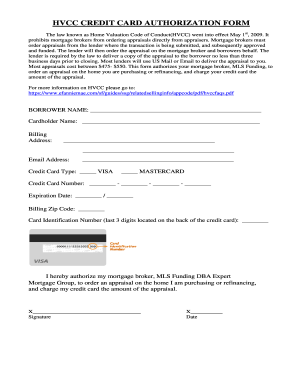 HVCC Credit Card Authorization Form