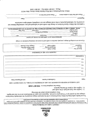 Hilton Akron Fairlawn Credit Card Authorization