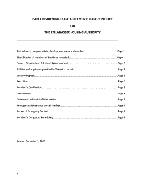 Tallahassee Residential Lease Agreement