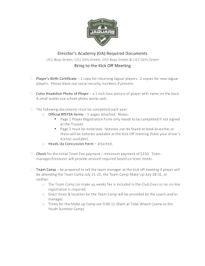 Michigan Youth Soccer Association Player Registration Form