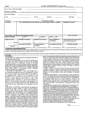 Lease Agreement Template
