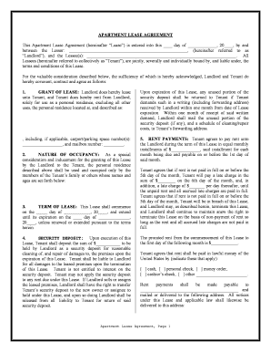 Apartment Lease Agreement