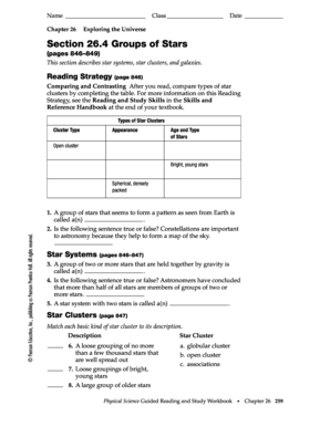 Chapter 26 Exploring the Universe Study Workbook