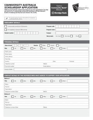 CQUniversity Australia Scholarship Application