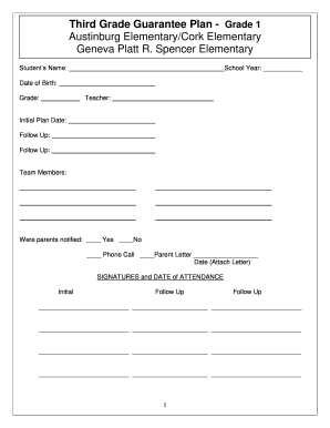 Third Grade Guarantee Plan