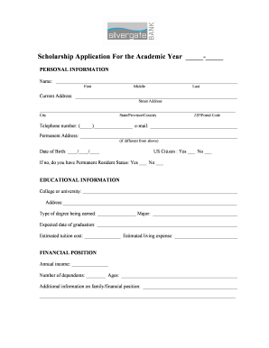 Scholarship Application Form
