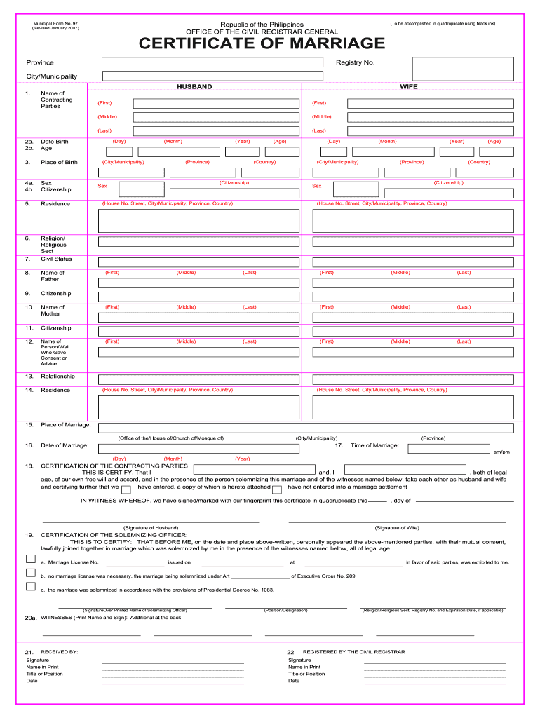 marriage contract template Preview on Page 1.