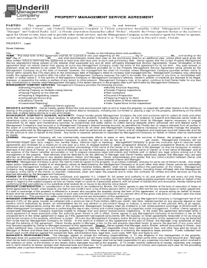 Property Management Service Agreement