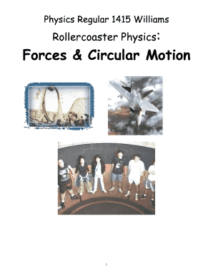 Rollercoaster Physics Lab Worksheet