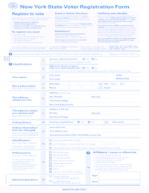 New York State Voter Registration Form
