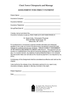 Assignment for Direct Payment