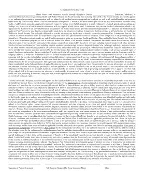 Assignment of Benefits Form
