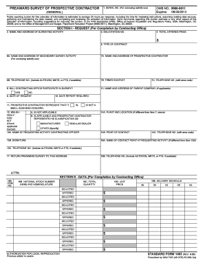 Preaward Survey of Prospective Contractor