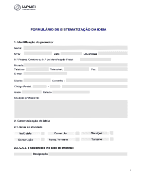 FORMULÁRIO DE SISTEMATIZAÇÃO DA IDEIA