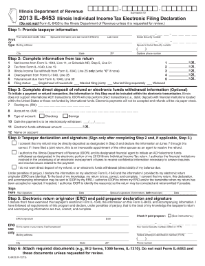 Illinois Individual Income Tax Electronic Filing Declaration