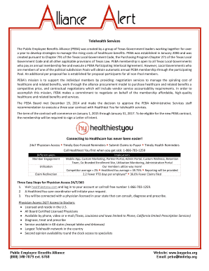 PEBA Healthiest You Telehealth Services Agreement