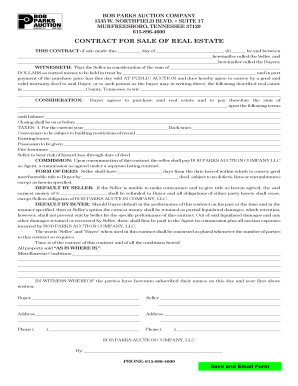 Memorandum of agreement between seller and agent - CONTRACT FOR SALE OF REAL ESTATE - Bob Parks