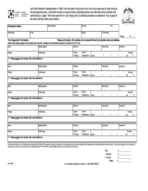Jail-n-bail Pledge Sheet 2 - Canadian Cancer Society